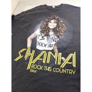 Shania Twain Large L Black T-shirt Rock This Country Tour Music 2015 Concert